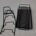 LEMIKKLE Countertop Organizer for Bathroom Counter, The Organizer for Bedroom, Spice Rack Organizer for Kitchen Counter Shelf with Small Basket(Black) (Black (Size: 7" x 12" x 13"))