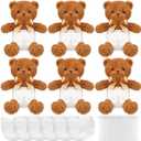 6 Sets Bear Blindfolded Diaper Changing Baby Shower Games Baby Dolls Diapers for Bridal Shower Gender Reveal Games Prizes Gifts for Adults Boys Girls (Tan)