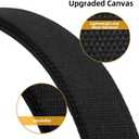Mile High Life Cut To Fit Canvas Web Belt Size Up to 52" with Flip-Top Solid Black Military Buckle