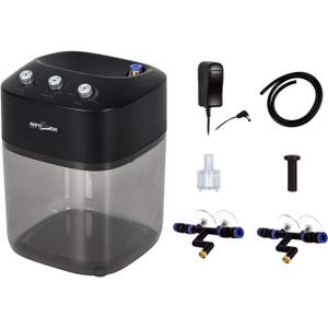 REPTI ZOO 2.2L Solo Adjustable Starter Mister for Reptile Terrariums Humidifier High Pressure Silent Pump Machine Misting Rainforest Sprayer System Tank with 2PCS Nozzles for Reptiles/Amphibians