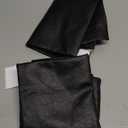 Leather Look Couch Arm Covers Set of 2 Armrest Covers for Sofa Chair Arm Protectors Stretch Armchair Slipcovers with Pockets Washable Spandex Fabric (Medium, Black)