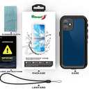 Waterproof Case for iPhone 12 Mini(5.4-inch), IP68 Full Body Seal Slim Shockproof Dustproof Snowproof Underwater TPU PC Hybrid Outdoor Transparent Cover Compatible with Magsafe Wireless Charging
