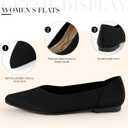 Pointed Toe Flats for Women Knit Ballet Flats Women's Comfortable Dress Shoes Casual Business Work