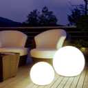 20-inch Rechargeable LED Ball Light,16 RGB Color Changing Glowing Orb