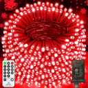 JXLEDAYY 403 FT 1000 LED Christmas Lights Outdoor Fairy Lights Plug in Extra Long String Lights Waterproof 8 Modes Timer for Outside House Tree Garden Yard Wedding Party Decorations-Red