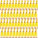Honoson 50 Pcs Rubber Chickens Squeak Screaming Chicken Novelty Bulk Dog Toys for Pets Dogs Adults, 6.3 Inch(Yellow)