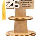Suyeah 2026 Graduation Gift Money Holder, Unique Greeting Cards Cash Holder Cash Gift, Double-Layer Money Cake with 25 Holes for Cash Congrats Graduation Party Supplies