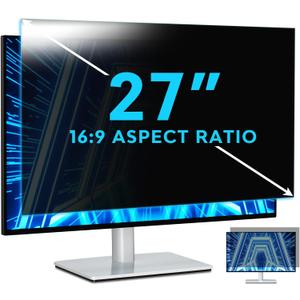 PYS 27 Inch Privacy Screen for 16:9 Widescreen Computer Monitor - Easy Removable Screen Filter Shield - Anti Glare & Blue Light - Anti Scratch Protector Film for Data Security