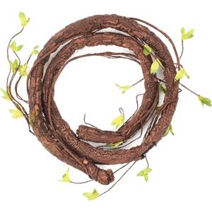 Wnvivi 5.2-6.5 ft Simulated Tree Vine,Artificial Tree Branches Twigs Vines,Fake Rattan Faux Thick Plant Trunk with Leaves for Outdoor Garden Wedding Decoration