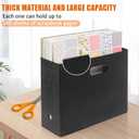Foldable Scrapbook Paper Storage Organizer, 12x12 Scrapbook Paper Storage, Plastic File Organizer, Black, 3 Pack
