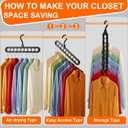 Closet Organizers and Storage,College Dorm Room Essentials,Pack of 6 Multifunctional Organizer Magic Space Saving Hangers with 9 Holes Storage Organization for Wardrobe Closet