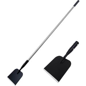 BARAYSTUS Flat Shovel with Adjustable Handle, 59 in Floor Scraper, Ice Scraper, Garden Cleaning Scraper, Ice Chopper, Snow Shovel, Multifunctional Weed Remover Tool for Walkway Driveway