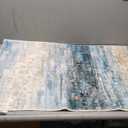 Entrance Rugs Indoor 2x3 Teal Blue Entry Rug Washable Abstract Small Area Rug Non-Slip Low Pile Throw Rugs for Entryway, Kitchen Floor, Front Door Indoor Door Mat, Bathroom, Bedroom Bedside