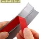 9.8ft Peel and Stick Floor Transition Strip, Carpet to Tile Transition Edging Trim Suitable for Doorways Threshold (Cover Height Within 5mm) (Gray)