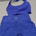 Two Piece Workout Sets For Women Sports Bra Matching High Waist Scrunch Butt Shorts Gym Yoga Athletic Clothes (Medium, Blue)