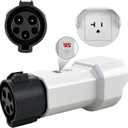 J1772 to NEMA 5-15/5-20 Adapter, Portable EV Charging Station Discharge Converter, EV Adapter Plug for Charging E-Bikes, Scooters and One-Wheel Electric Vehicles (with Display)