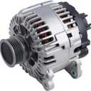 Alternator 5-Groove Compatible with 2005-2014 Volkswagen Jetta 2010-2014 Golf, 2006-2009 Rabbit L5 2.5L 0124525062