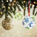 8 x 10pcs Sublimation Blanks - 3.15" Round MDF Ornaments for DIY Christmas Decoration