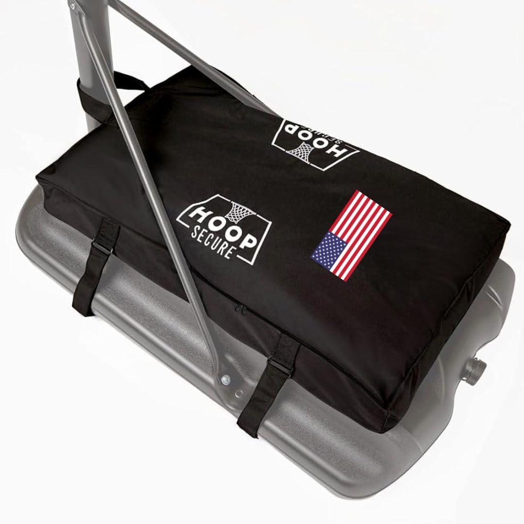 The Original Solution - Heavy Duty Weighted Base Anchor for Basketball Hoops - Weather Resistant, Durable Design, Holds 300+ lbs. Patents-Pending, HOA Friendly (Standard Size, Black)