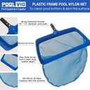 Poolvio Professional Pool Net, Upgraded Self-Repair Heavy Duty Nylon Mesh, Pool Skimmer Net with Extra Wide Scoop Edge, Pool Nets for Cleaning Leaves, Debris(No Pole)