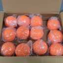 12 Pack Yellow Dimpled Baseballs, 9-Inch for Pitching Machine, Hand-Eye Coordination, Hitting and Fielding Practice (Orange)