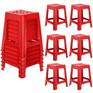 Leinuosen 6 Pcs Plastic Stool for Classroom 18 Inch Stackable School Stools Modern Portable Nesting Chair for Kids Students Classroom School Home Office 
