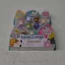 Squish-a-longs 8 Pack - Series 1, Style 1 - (8) 1 Mini-Squish with 2 Accessories, Ring, and Collectors Guide - Collect, Trade, & Play