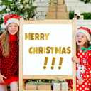 390 PCS Bulletin Board 40 Sheets Letters Large Letter Stickers Vinyl Waterproof Self-Adhesive Alphabet Sticker Letters for Poster Board Display Classroom School Mailbox Home Decor (4 Inch, Gold)