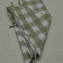 Checkered Tablecloth Rectangle Waterproof Gingham Table Cloth Washable Buffalo Plaid Table Cover Wrinkle Free for Kitchen, Dining and Outdoor Picnic, 52 x 70 Inch, Sage Green and White