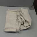 Pinch Pleat Beige Kitchen Short Curtains 24 Inch Length 2 Panels Back Tab Linen Textured Tier Curtains Farmhouse Boho Semi Sheer Light Filtering Curtain for Cafe Bathroom Small Window 24Wx24L