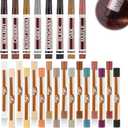 A-HEYIDA Wood Filler Sticks -16 Colors Wax Crayons for Furniture Scratch & 8 Colors Wood Touch-up Markers for Repair Any Scratches, Scuffs, Cracks and Nail Holes on Furniture,Floors,Doors,Cabinets