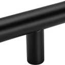 Goldenwarm 10 Pack Black Cabinet Knobs Matte Black Drawer Knobs Single Hole Cabinet Pulls Handles Door Cupboards Drawers Bedroom Furniture Handles 50mm/2in Overall Length