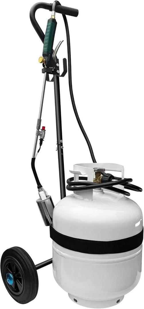 Portable Propane Tank Dolly with Wheels, Propane Tank Cart for Fire Pit, BBQ,Heater, Weed Torch, Gas Cylinder Cart for 5lb/20lb, Gas Trolley for Blow Torch (Cylinder and Torch Not Included)