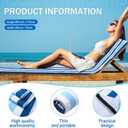Fumete 2 Pack Lounge Chair Covers 30 x 85 Inch Pool Chaise Lounge Towels Microfiber Beach Chair Towel Portable Striped Outdoor Patio Furniture Cover for Sunbathing Picnic Spa(Blue and Dark Blue)