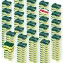 Tanlade 480 Pcs Individually Wrapped Sponges Kitchen Bulk Non Scratch Scouring Sponges for Dishes Household Cleaning Travel Apartments Hotel Car (Yellow Green)