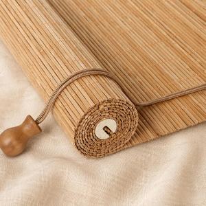 Glimer Bamboo Blinds, Custom Bamboo Shades for Interior Windows, 36"W x 64"H