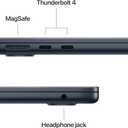 Apple 2025 MacBook Air 13-inch Laptop with M4 chip: Built for Apple Intelligence, 13.6-inch Liquid Retina Display, 16GB Unified Memory, 256GB SSD Storage, 12MP Center Stage Camera, Touch ID; Midnight