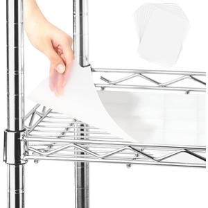 Frienda Set of 6 Wire Shelf Liner 18 x 48 Inch Heavy Duty Shelf Liners Packed Flat for Wire Shelving, Waterproof Non Adhesive Plastic Mat for Metal Rack Kitchen Shelves, Shoe Rack
