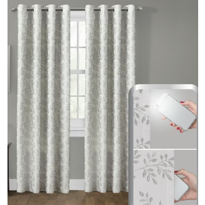 Smart Curtains Easy Hang Curtain Hidden Back Hooks Panel 40inX63in