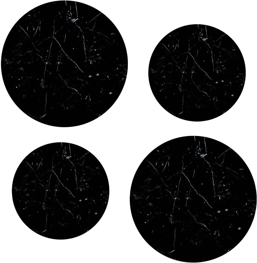 Kerixi Electric Stove Burner Covers Range Top For Expanding Counter Space Stovetop Decor (Black Marble)