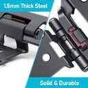 50 Pack 25 Pairs Black Semi Wrap Cabinet Hinges - 1/2 inch Overlay Self Closing Kitchen Cabinet Hinges, Modern/Contemporary/Industrial Style, Metal Material, Painted Finish