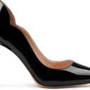 COLETER Women's 4 Inch Pumps Pointy Toe Wedding Dress Shoes Slip on Stiletto Pumps (8.5, 02 Black)