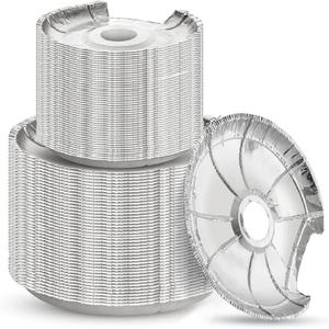 Heavy-Duty Aluminum Electric Stove Burner Covers (100 Pack) - Disposable Round Foil Liners (6 & 8 Inch), Non-Stick Drip Pan Protectors, Stove Top Covers, Great Kitchen Accessory for Easy Cleanup