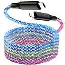 LED iPhone Fast Charger, 5ft RGB Colorful Gradual Light Up MFi Type C to Lightning Charger Cable USB C iPhone Charging Sync Cord for iPhone 14 13 12 11 Pro Max XR XS X 8 7 6 Plus More, Brown