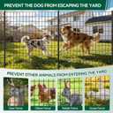 100ft(L) x 4ft(H) Welded Wire Fence, Black PVC Coated Wire Mesh, 16GA 2 Inch x 3 Inch Garden Edging Border, Roll Vinyl Metal Animal Barrier Fence for Yard Vegetable Plant Protection Poultry Netting