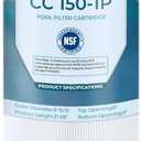 Cielvita CC150 4 oz Media Pool Filter Cartridge Replacement for Pentair Clean & Clear 150, CC150, Replaces Pentair R173216, Pleatco PAP150, Unicel C-9415, FC-0687, NSF/ANSI 50 Certified, 150 sq.ft