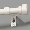 Modern White Curtain Rods for Windows 48 to 84 Inches Adjustable Length Heavy Duty 1" Diameter Window Curtain Rod with Decorative Finials for Outdoor Farmhouse Bedroom Kitchen Living Room