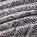 COOVA Fleece Throw Blanket for Couch, Super Soft and Cozy 3D Jacquard Warm Blankets, Lightweight and Fuzzy Throw for Bed, Sofa, Chair, Giftable (Light Grey, 50"x60")