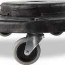 Rubbermaid Commercial Products Brute Twist on/Off Round Dolly, Black, Use with BRUTE Trash Can, Pack of 2