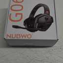NUBWO G06 Dual Wireless Gaming Headset with Microphone for PS5, PS4, PC - 23ms Low Latency Audio - 100-Hour of Playtime - 50mm Drivers (Black-Orange)